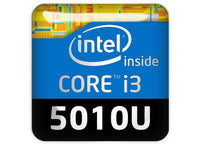 Intel Core i3 5010U 1"x1" Chrome Effect Domed Case Badge / Sticker Logo