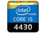 Intel Core i5 4430 1"x1" Insignia de caja abovedada con efecto cromado / Logotipo adhesivo