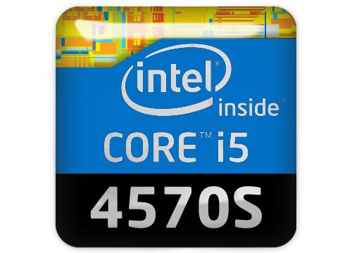 Intel Core i5 4570S 1"x1" Chrome Effect Domed Case Badge / Sticker Logo