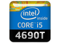 Intel Core i5 4690T 1"x1" Chrome Effect Domed Case Badge / Sticker Logo