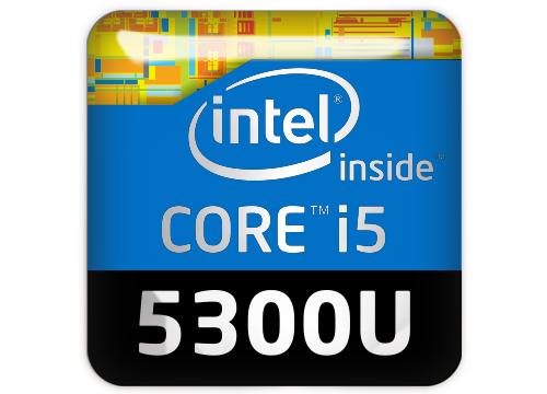 Intel Core i5 5300U 1"x1" Chrome Effect Domed Case Badge / Sticker Logo