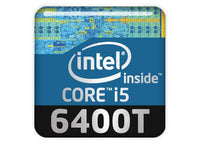 Intel Core i5 6400T 1"x1" Chrome Effect Domed Case Badge / Sticker Logo