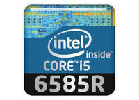 Intel Core i5 6585R 1"x1" Chrome Effect Domed Case Badge / Sticker Logo