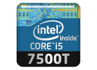 Intel Core i5 7500T 1"x1" Chrome Effect Domed Case Badge / Sticker Logo