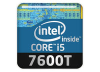Intel Core i5 7600T 1"x1" Chrome Effect Domed Case Badge / Sticker Logo