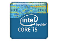 Intel Core i5 Generation 1"x1" Chrome Effect Domed Case Badge / Sticker Logo