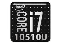 Intel Core i7 10510U 1"x1" Chrome Effect Domed Case Badge / Sticker Logo