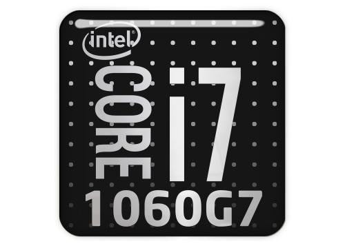 Intel Core i7 1060G7 1"x1" Chrome Effect Domed Case Badge / Sticker Logo