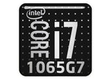 Intel Core i7 1065G7 1"x1" Insignia de caja abovedada con efecto cromado / Logotipo adhesivo