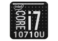 Intel Core i7 10710U 1"x1" Chrome Effect Domed Case Badge / Sticker Logo