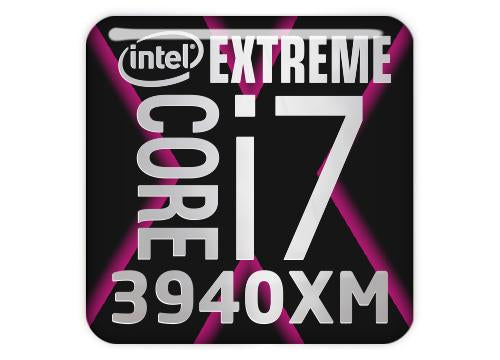 Intel Core i7 3940XM 1"x1" Chrome Effect Domed Case Badge / Sticker Logo