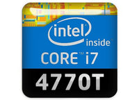 Intel Core i7 4770T 1"x1" Chrome Effect Domed Case Badge / Sticker Logo