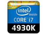 Intel Core i7 4930K 1"x1" Badge de boîtier bombé effet chromé / Logo autocollant