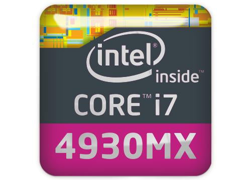 Intel Core i7 4930MX Extreme Edition 1"x1" Chrome Effect Domed Case Badge / Sticker Logo