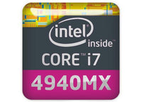 Intel Core i7 4940MX Extreme Edition 1"x1" Chrome Effect Domed Case Badge / Sticker Logo