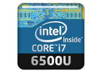Intel Core i7 6500U 1"x1" Chrome Effect Domed Case Badge / Sticker Logo