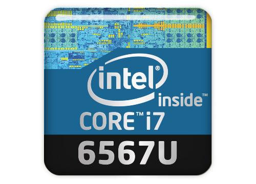 Intel Core i7 6567U 1"x1" Chrome Effect Domed Case Badge / Sticker Logo