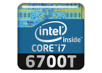 Intel Core i7 6700T 1"x1" Chrome Effect Domed Case Badge / Sticker Logo
