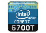 Intel Core i7 6700T 1"x1" Badge de boîtier bombé effet chromé / Logo autocollant