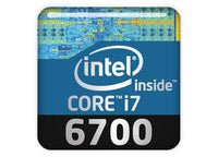 Intel Core i7 6700 1"x1" Chrome Effect Domed Case Badge / Sticker Logo