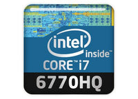 Intel Core i7 6770HQ 1"x1" Chrome Effect Domed Case Badge / Sticker Logo