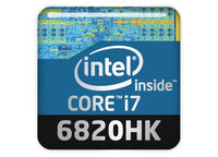 Intel Core i7 6820HK 1"x1" Chrome Effect Domed Case Badge / Sticker Logo