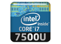 Intel Core i7 7500U 1"x1" Chrome Effect Domed Case Badge / Sticker Logo