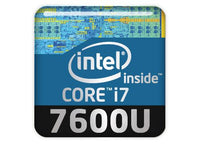 Intel Core i7 7600U 1"x1" Chrome Effect Domed Case Badge / Sticker Logo