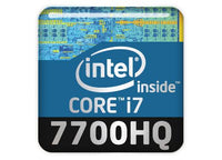 Intel Core i7 7700HQ 1"x1" Chrome Effect Domed Case Badge / Sticker Logo