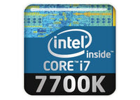 Intel Core i7 7700K 1"x1" Chrome Effect Domed Case Badge / Sticker Logo