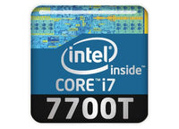 Intel Core i7 7700T 1"x1" Chrome Effect Domed Case Badge / Sticker Logo
