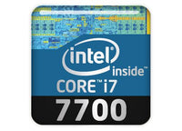 Intel Core i7 7700 1"x1" Chrome Effect Domed Case Badge / Sticker Logo