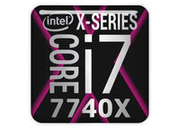 Intel Core i7 7740X 1"x1" Chrome Effect Domed Case Badge / Sticker Logo