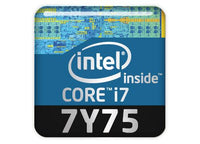 Intel Core i7 7Y75 1"x1" Chrome Effect Domed Case Badge / Sticker Logo