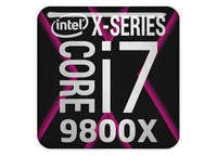 Intel Core i7 9800X 1"x1" Chrome Effect Domed Case Badge / Sticker Logo