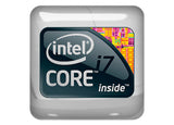 Intel Core i7 Extreme Inside Design #1 1"x1" Badge de boîtier bombé effet chromé / Logo autocollant