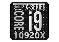 Intel Core i9 10920X 1"x1" Badge de boîtier bombé effet chromé / Logo autocollant