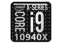 Intel Core i9 10940X 1"x1" Chrome Effect Domed Case Badge / Sticker Logo