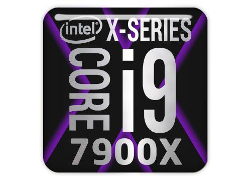 Intel Core i9 7900X 1"x1" Chrome Effect Domed Case Badge / Sticker Logo