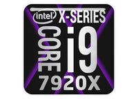Intel Core i9 7920X 1"x1" Chrome Effect Domed Case Badge / Sticker Logo