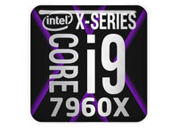Intel Core i9 7960X 1"x1" Chrome Effect Domed Case Badge / Sticker Logo