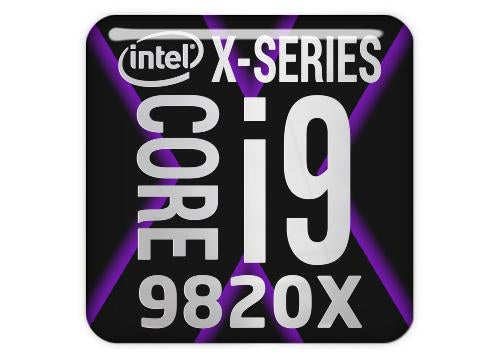Intel Core i9 9820X 1"x1" Chrome Effect Domed Case Badge / Sticker Logo