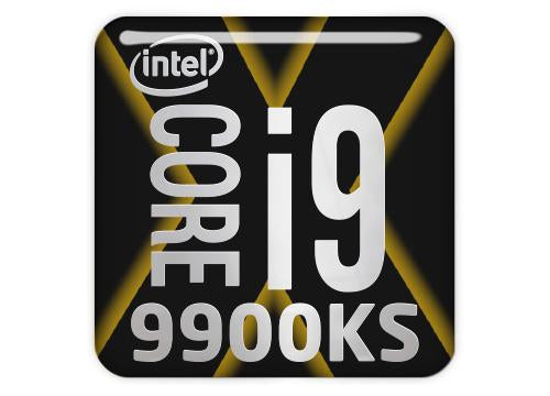 Intel Core i9 9900KS 1"x1" Chrome Effect Domed Case Badge / Sticker Logo