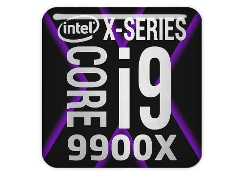 Intel Core i9 9900X 1"x1" Chrome Effect Domed Case Badge / Sticker Logo
