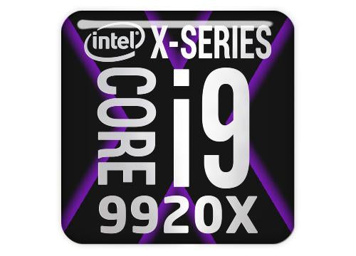 Intel Core i9 9920X 1"x1" Chrome Effect Domed Case Badge / Sticker Logo