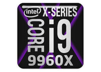Intel Core i9 9960X 1"x1" Chrome Effect Domed Case Badge / Sticker Logo