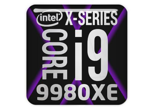Intel Core i9 9980XE 1"x1" Chrome Effect Domed Case Badge / Sticker Logo