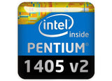 Intel Pentium 1405 v2 1"x1" Insignia de caja abovedada con efecto cromado / Logotipo adhesivo