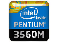 Intel Pentium 3560M 1"x1" Badge de boîtier bombé effet chromé / Logo autocollant