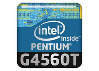 Intel Pentium G4560T 1"x1" Chrome Effect Domed Case Badge / Sticker Logo